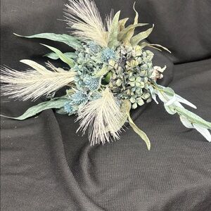 Dried hydrangea and faux Floral Arrangement